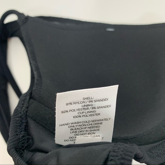 Shade & Shore Plunging Black Textured Bikini With Adjustable Straps New Nwot 34B - Picture 12 of 14